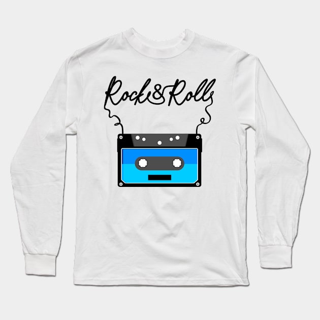 Rock And Roll Long Sleeve T-Shirt by ABCSHOPDESIGN